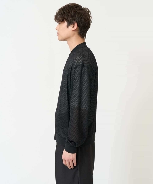 a.v.v(アーヴェヴェ)の「【洗濯機で洗える/吸水速乾】ダイヤシアーリブブルゾン(ブルゾン・メンズ・ブラック・46/48)」の9枚目の写真