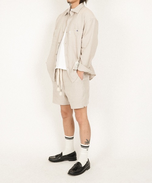 #Re:room(リルーム)の「ダブルガーゼショーツ(その他パンツ・メンズ・ブラック/ベージュ/ブルー・SMALL/MEDIUM)」の5枚目の写真