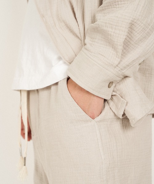 #Re:room(リルーム)の「ダブルガーゼショーツ(その他パンツ・メンズ・ブラック/ベージュ/ブルー・SMALL/MEDIUM)」の8枚目の写真