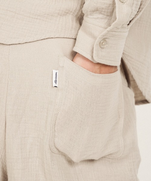 #Re:room(リルーム)の「ダブルガーゼショーツ(その他パンツ・メンズ・ブラック/ベージュ/ブルー・SMALL/MEDIUM)」の10枚目の写真