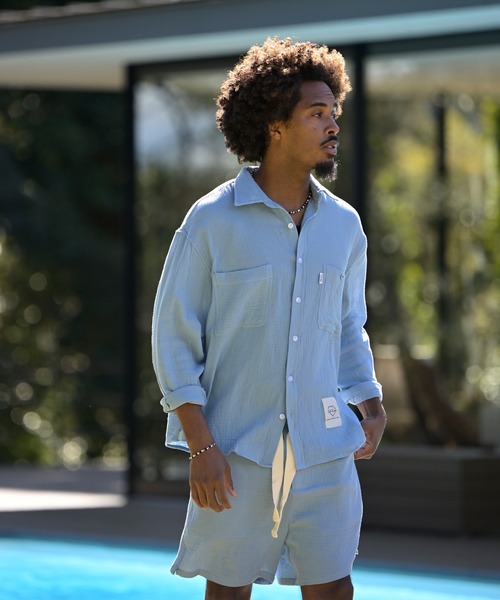 #Re:room(リルーム)の「ダブルガーゼショーツ(その他パンツ・メンズ・ブラック/ベージュ/ブルー・SMALL/MEDIUM)」の13枚目の写真