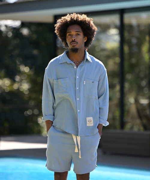 #Re:room(リルーム)の「ダブルガーゼショーツ(その他パンツ・メンズ・ブラック/ベージュ/ブルー・SMALL/MEDIUM)」の16枚目の写真
