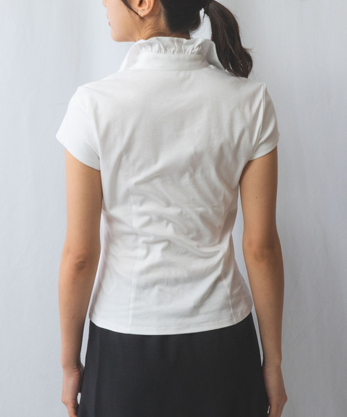 NARACAMICIE(ナラカミーチェ)の「【NARACAMICIE】60スムースレースフリルカットソー(Tシャツ/カットソー・レディース・ホワイト/パープル/グリーン・M/XL/L)」の7枚目の写真
