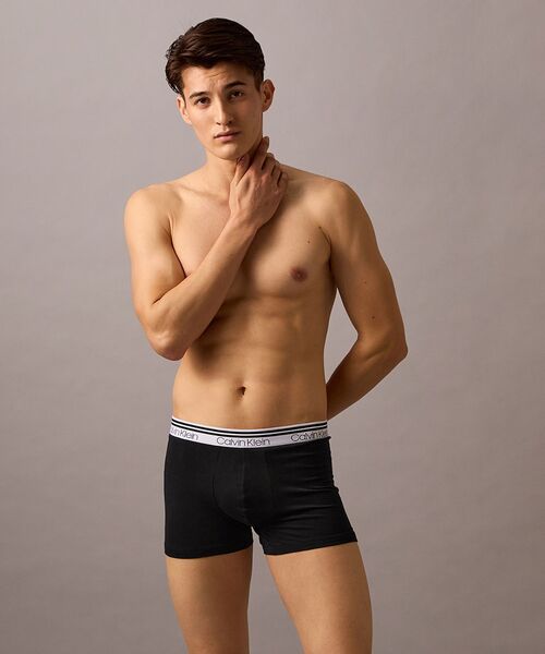 Calvin Klein(カルバン・クライン)の「ボクサーパンツ(3枚パック) - Cotton Stretch WB Variety PK トランクス(ボクサーパンツ・メンズ・グレー系その他/ブラック/グレー系その他2/マルチ/その他・M/S/L/XL)」の6枚目の写真