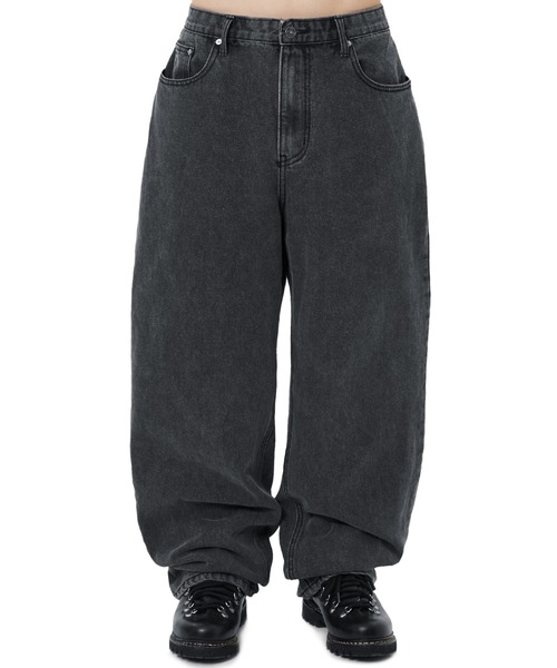 OY(オーワイ)の「『OY/オーワイ』 LOOSE BAGGY PANTS/ルーズバギーパンツ(デニムパンツ・レディース・グレー・S/M/L)」の2枚目の写真