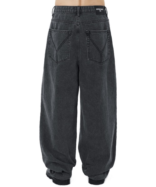 OY(オーワイ)の「『OY/オーワイ』 LOOSE BAGGY PANTS/ルーズバギーパンツ(デニムパンツ・レディース・グレー・S/M/L)」の3枚目の写真