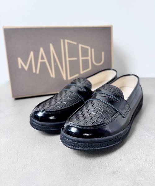 MANEBU（マネブ）の「4B1【MANEBU】VOVO FACE SKIN×MESH マネブ（ローファー・メンズ・ブラック/ブラウン・41/42/43）」の4枚目の写真
