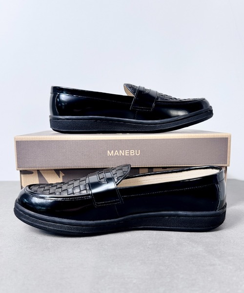 MANEBU（マネブ）の「4B1【MANEBU】VOVO FACE SKIN×MESH マネブ（ローファー・メンズ・ブラック/ブラウン・41/42/43）」の7枚目の写真