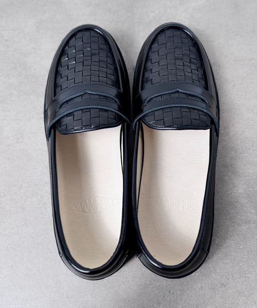 MANEBU（マネブ）の「4B1【MANEBU】VOVO FACE SKIN×MESH マネブ（ローファー・メンズ・ブラック/ブラウン・41/42/43）」の12枚目の写真