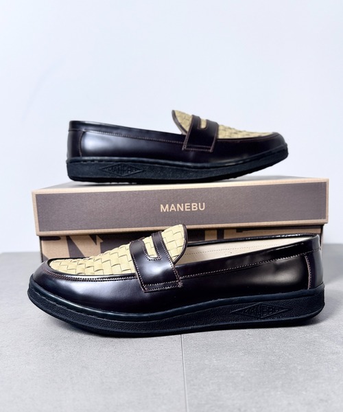 MANEBU（マネブ）の「4B1【MANEBU】VOVO FACE SKIN×MESH マネブ（ローファー・メンズ・ブラック/ブラウン・41/42/43）」の8枚目の写真