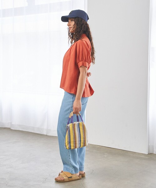 J.PRESS YORK STREET（ジェイプレスヨークストリート）の「【WOMEN】バックドレープドルマン ブラウス（シャツ/ブラウス・レディース・ピーコックグリーン系/オレンジ系/ネイビー系/ブラウン系・F）」の6枚目の写真