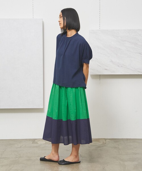 J.PRESS YORK STREET（ジェイプレスヨークストリート）の「【WOMEN】バックドレープドルマン ブラウス（シャツ/ブラウス・レディース・ピーコックグリーン系/オレンジ系/ネイビー系/ブラウン系・F）」の10枚目の写真