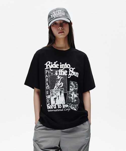 MAHAGRID(マハグリッド)の「『mahagrid/マハグリッド』RIDE TEE /ライド Tシャツ(Tシャツ/カットソー・メンズ・ネイビー/ブラック・L/M)」の3枚目の写真