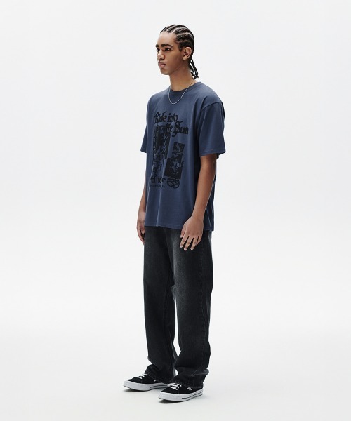MAHAGRID(マハグリッド)の「『mahagrid/マハグリッド』RIDE TEE /ライド Tシャツ(Tシャツ/カットソー・メンズ・ネイビー/ブラック・L/M)」の7枚目の写真