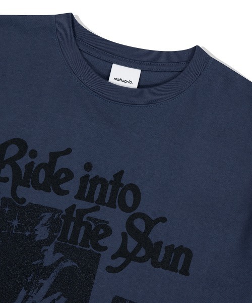 MAHAGRID(マハグリッド)の「『mahagrid/マハグリッド』RIDE TEE /ライド Tシャツ(Tシャツ/カットソー・メンズ・ネイビー/ブラック・L/M)」の13枚目の写真