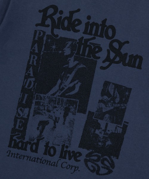 MAHAGRID(マハグリッド)の「『mahagrid/マハグリッド』RIDE TEE /ライド Tシャツ(Tシャツ/カットソー・メンズ・ネイビー/ブラック・L/M)」の14枚目の写真