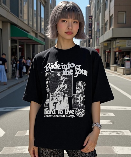 MAHAGRID(マハグリッド)の「『mahagrid/マハグリッド』RIDE TEE /ライド Tシャツ(Tシャツ/カットソー・メンズ・ネイビー/ブラック・L/M)」の15枚目の写真