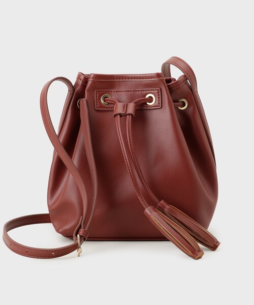 OPAQUE.CLIP（オペークドットクリップ）の「タッセル巾着デザインミニショルダーバッグ（ショルダーバッグ・レディース・レンガ/ブラック/ブラック系4・00）」の11枚目の写真