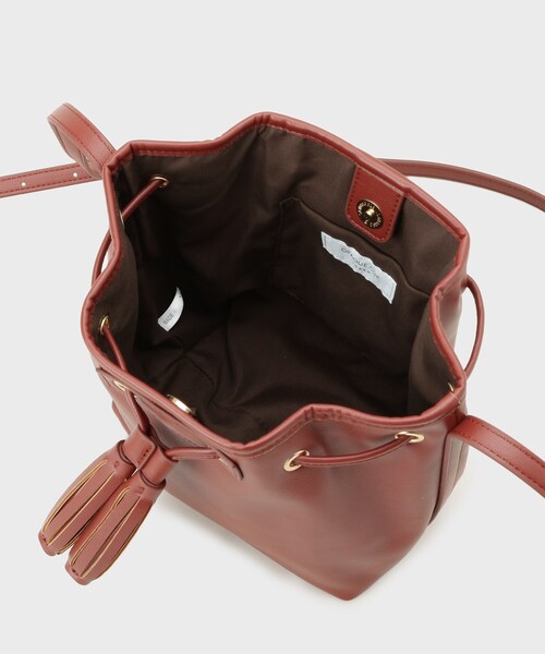 OPAQUE.CLIP（オペークドットクリップ）の「タッセル巾着デザインミニショルダーバッグ（ショルダーバッグ・レディース・レンガ/ブラック/ブラック系4・00）」の18枚目の写真