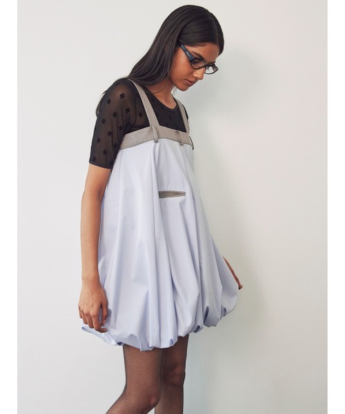 SORIN(ソリン )の「Combination Puff Mini Dress(ワンピース・レディース・グレー/チェック/ダークネイビー・38)」の5枚目の写真