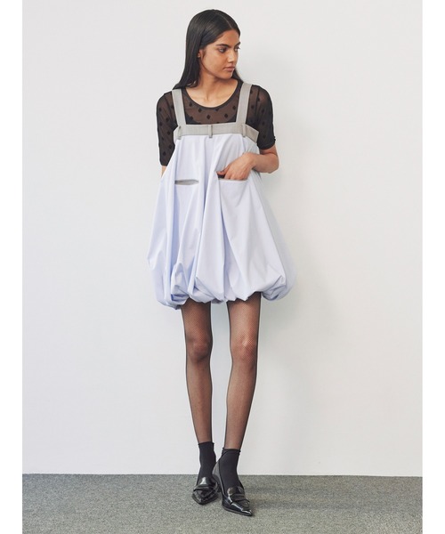 SORIN(ソリン )の「Combination Puff Mini Dress(ワンピース・レディース・グレー/チェック/ダークネイビー・38)」の9枚目の写真