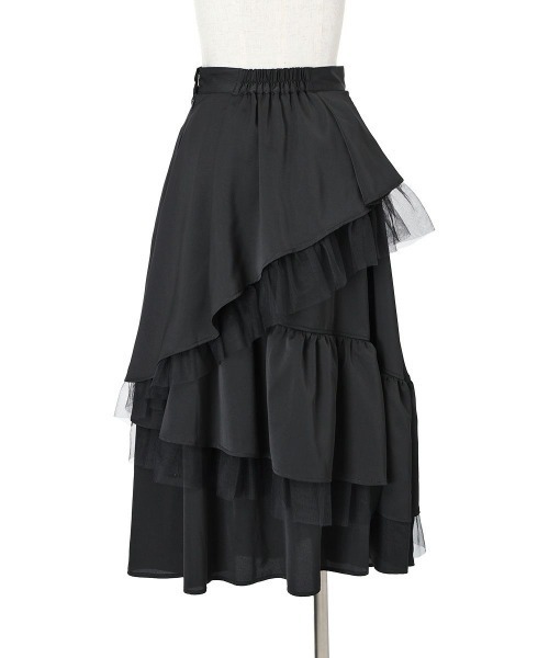 an another angelus（アンアナザーアンジェラス）の「チュールレイヤードラッフルスカート/ fint　フィント（スカート・レディース・ブラック/ミント・FREE）」の9枚目の写真