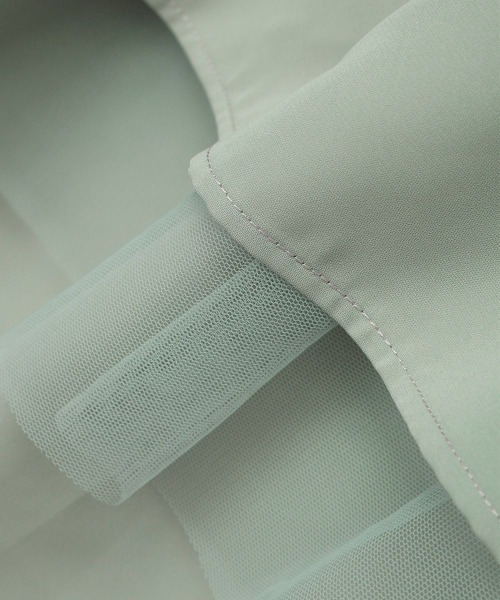 an another angelus（アンアナザーアンジェラス）の「チュールレイヤードラッフルスカート/ fint　フィント（スカート・レディース・ブラック/ミント・FREE）」の5枚目の写真