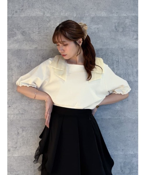 an another angelus（アンアナザーアンジェラス）の「チュールレイヤードラッフルスカート/ fint　フィント（スカート・レディース・ブラック/ミント・FREE）」の14枚目の写真