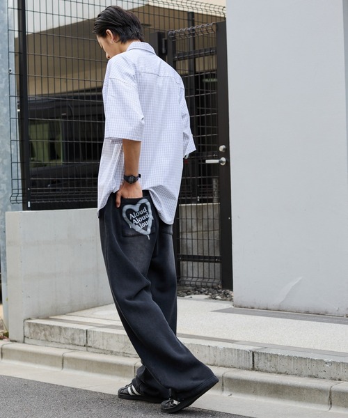 WEGO(ウィゴー)の「WEGO/アシッドウォッシュグラフィックスウェットパンツ(スウェットパンツ・メンズ・ブラック系その他/ピンク・MEDIUM/LARGE)」の19枚目の写真