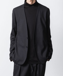 ATTACHMENT(A^b`g)T/W/SI Xgb`MoW J[XJKT / T/W/SI STRETCH GABARDINE COLLARLESS JKT(m[J[WPbg)