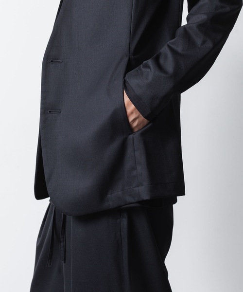 ATTACHMENT（アタッチメント）の「T/W/SI ストレッチギャバジン カラーレスJKT / T/W/SI STRETCH GABARDINE COLLARLESS JKT（ノーカラージャケット・メンズ・ブラック/ダークネイビー/ブラック系/グレー系・2/1/3）」の16枚目の写真