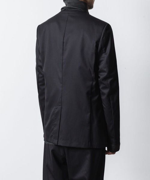 ATTACHMENT（アタッチメント）の「T/W/SI ストレッチギャバジン カラーレスJKT / T/W/SI STRETCH GABARDINE COLLARLESS JKT（ノーカラージャケット・メンズ・ブラック/ダークネイビー/ブラック系/グレー系・2/1/3/4）」の22枚目の写真