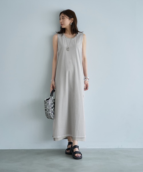 STYLE DELI(スタイルデリ)の「重ねて楽しむチュールオーバーワンピース(ワンピース・レディース・ブラック/グレー/ネイビー/ホワイト・01/02)」の1枚目の写真