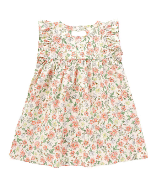 SLAP SLIP（スラップスリップ）の「袖フリル後ろオープンハート花柄ワンピース(90~130cm)（ワンピース・キッズ・ホワイト系その他/オレンジ系その他・90cm/110cm/130cm/100cm/120cm）」の10枚目の写真