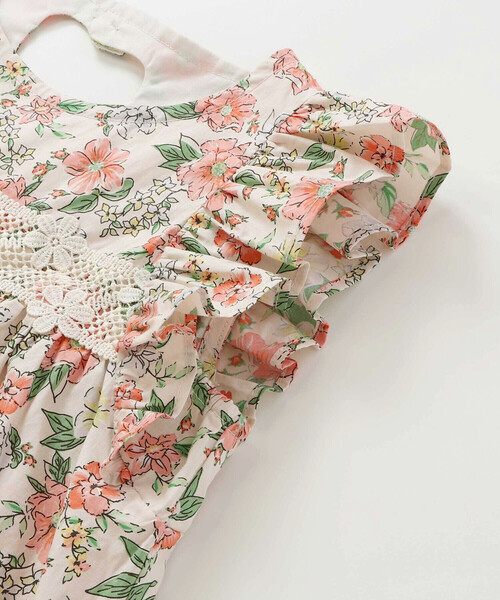 【値下げ】ハートや裾スカラップが可愛い♡ワンピース sanpo kuschel 贅沢なくらげ刺繍 ワンピース 体型カバー 刺繍
