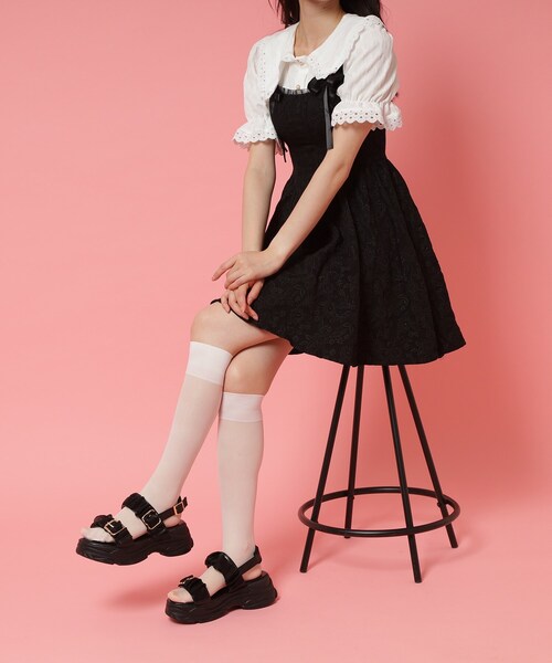 cs T&P(シーエスティーアンドピー)の「ギャザーダブルベルトサンダル(サンダル・レディース・アイボリー/ブラック/ライトブルー・S/M/L/LL)」の21枚目の写真