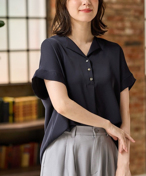 開襟ブラウス（シャツ/ブラウス）｜Honeys（ハニーズ）の