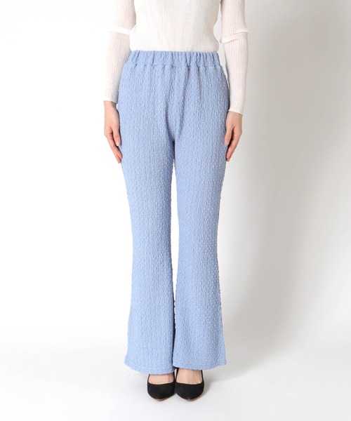 Three Four Time（ｽﾘｰﾌｫｰﾀｲﾑ）の「シュリングジャージフレアパンツ（その他パンツ・レディース・ブラウン/ブルー/ブラック・FREE）」の20枚目の写真