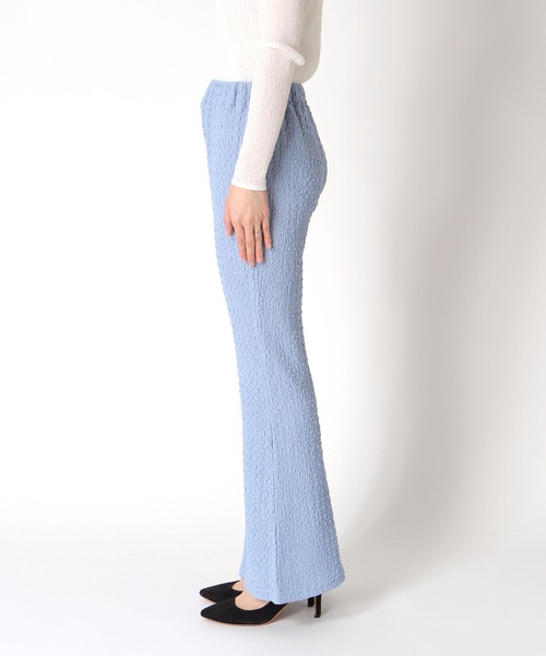 Three Four Time（ｽﾘｰﾌｫｰﾀｲﾑ）の「シュリングジャージフレアパンツ（その他パンツ・レディース・ブラウン/ブルー/ブラック・FREE）」の9枚目の写真