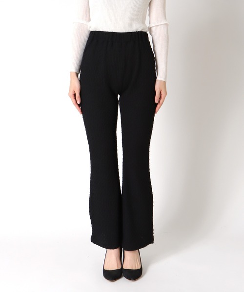 Three Four Time（ｽﾘｰﾌｫｰﾀｲﾑ）の「シュリングジャージフレアパンツ（その他パンツ・レディース・ブラウン/ブルー/ブラック・FREE）」の5枚目の写真