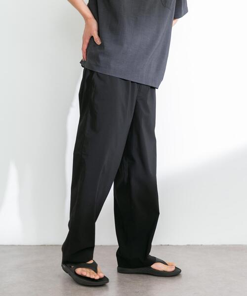 URBAN RESEARCH Sonny Label（アーバンリサーチサニーレーベル）の「リネンタッチポリエステルイージーパンツ（その他パンツ・メンズ・ブラック/チャコールグレー・MEDIUM/LARGE）」の3枚目の写真