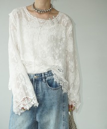 chuclla | コットンレース スカラップトップス chw25a006(シャツ/ブラウス)