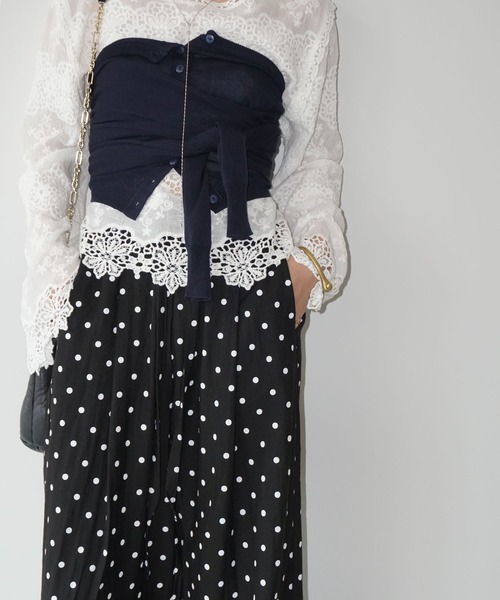 コットンレース スカラップトップス chw25a006-ファッション通販サイト