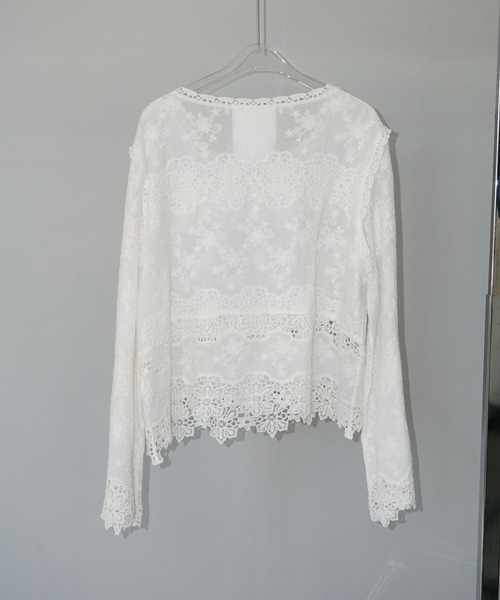 コットンレース スカラップトップス chw25a006-ファッション通販