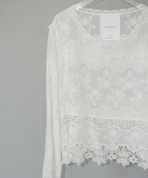 chuclla(チュクラ)の「コットンレース スカラップトップス chw25a006(シャツ/ブラウス・レディース・ホワイト・FREE)」の16枚目の写真