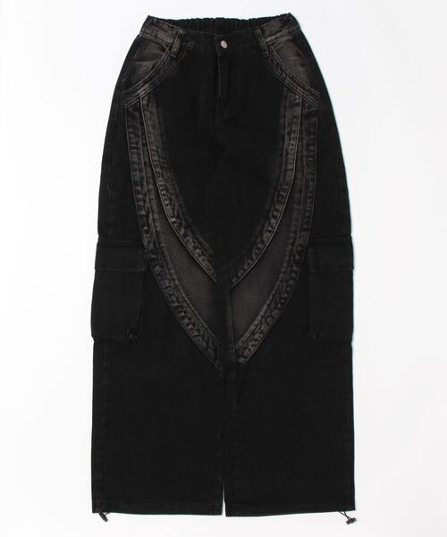 MONO8(モノハチ)の「ウォッシュデザインカーゴデニムパンツ(デニムパンツ・レディース・ブラック・S/M)」の17枚目の写真