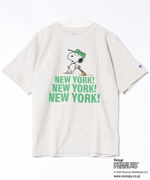 セール】【Champion】C3-B352/RW SHORT SLEEVE T-SHIRT/PEANUTS