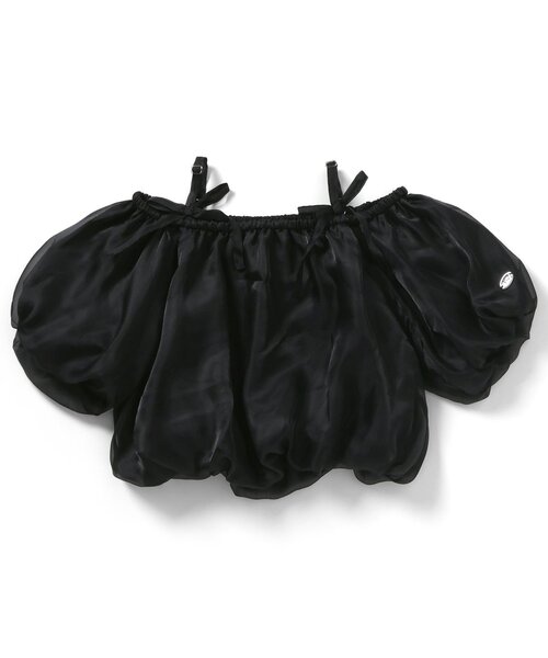 algy(アルジー)の「2WAYオフショルブラウス(シャツ/ブラウス・キッズ・ブラック/オフホワイト/サックスブルー・SMALL/MEDIUM/XX-SMALL/X-SMALL)」の1枚目の写真