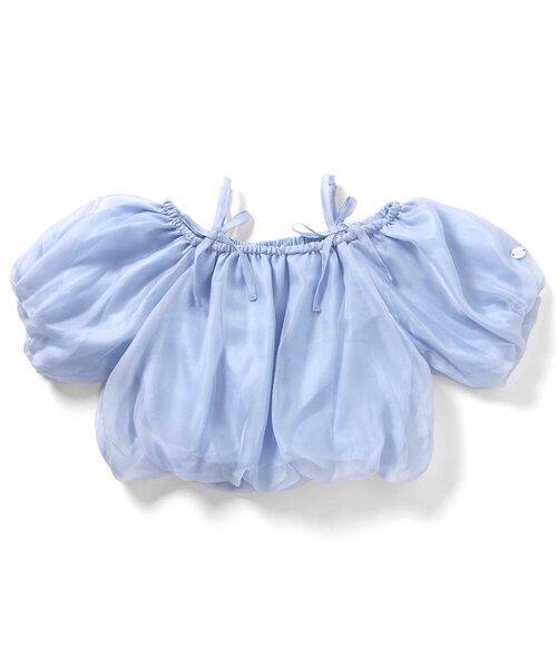 algy(アルジー)の「2WAYオフショルブラウス(シャツ/ブラウス・キッズ・ブラック/オフホワイト/サックスブルー・SMALL/MEDIUM/XX-SMALL/X-SMALL)」の6枚目の写真