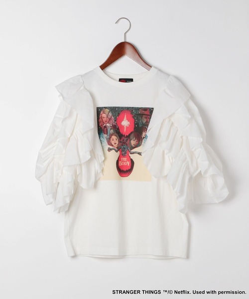 新品、未使用‼️STRANGER THINGSラッフルスリーブTシャツニコアンド 新品、未使用 STRANGER THINGSラッフルスリーブTシャツ